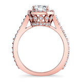1 carat Halo Engagement Ring