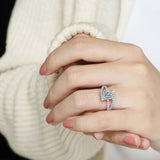 Split Shank Princess Cut Engagement Ring