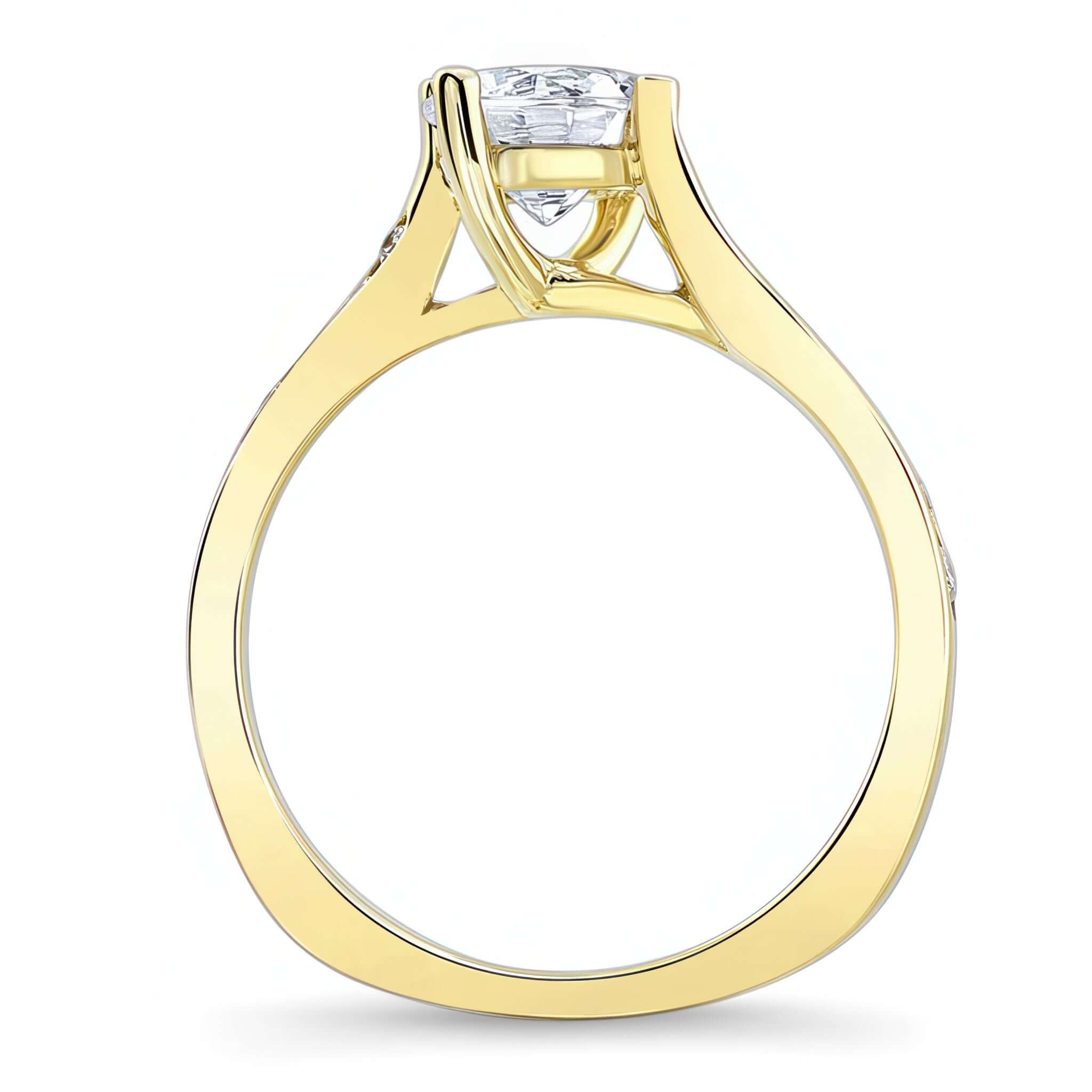 Open Bypass Moissanite Ring