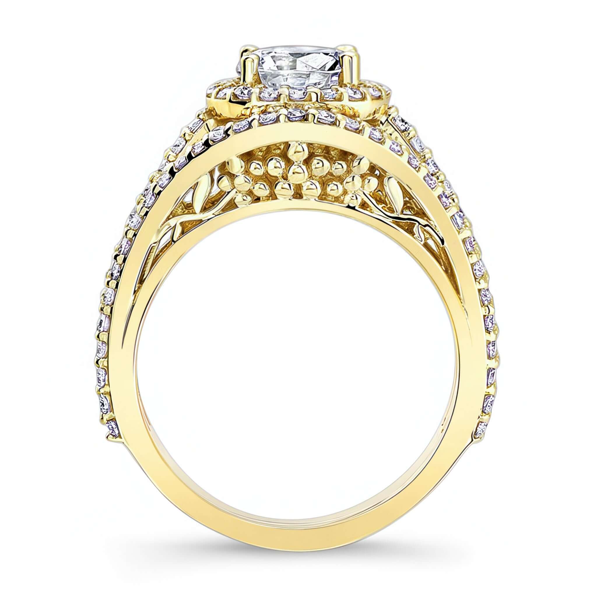 Halo Moissanite Ring