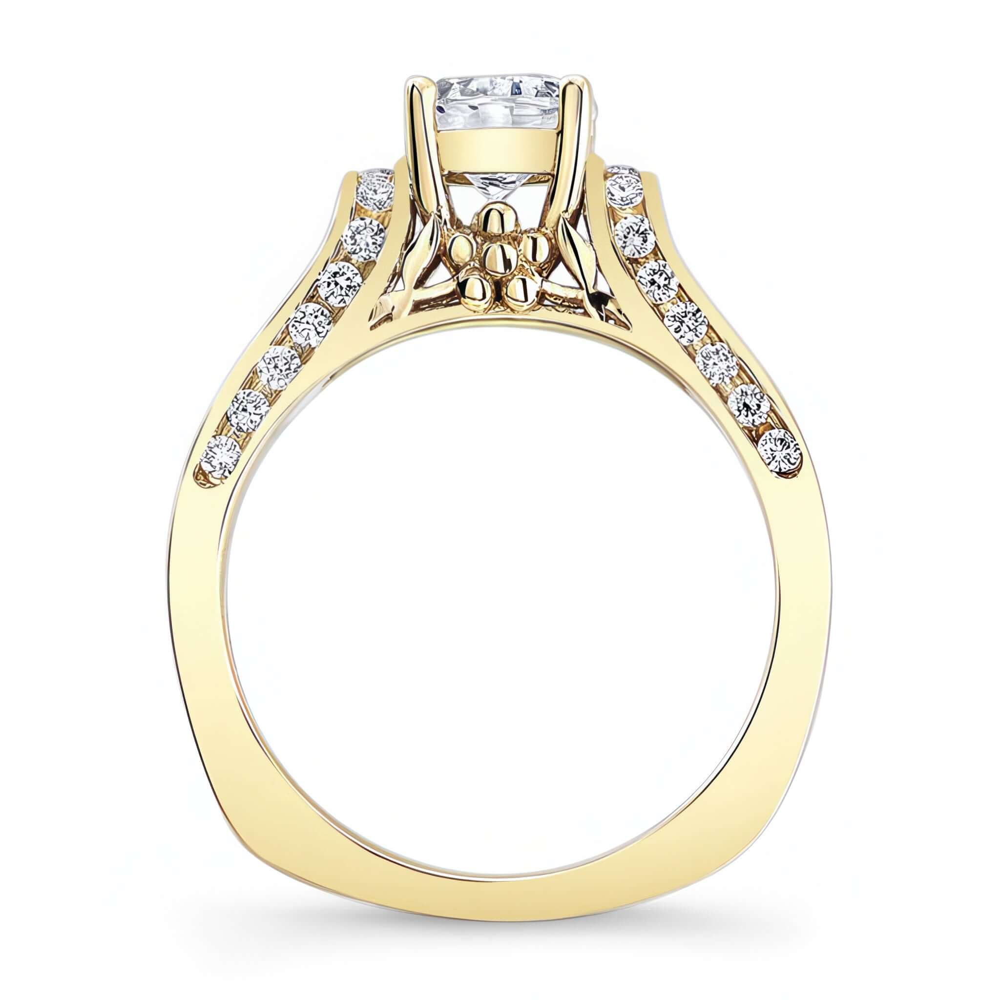 Cathedral Setting Moissanite Ring