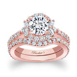 Unique Halo Bridal Set