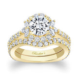 Unique Halo Bridal Set
