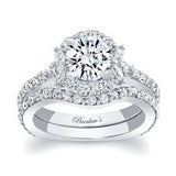 Unique Halo Bridal Set