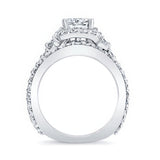 Unique Halo Bridal Set