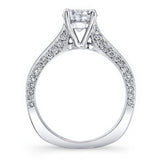 Round And Princess Cut Blue Diamond Accent Ring