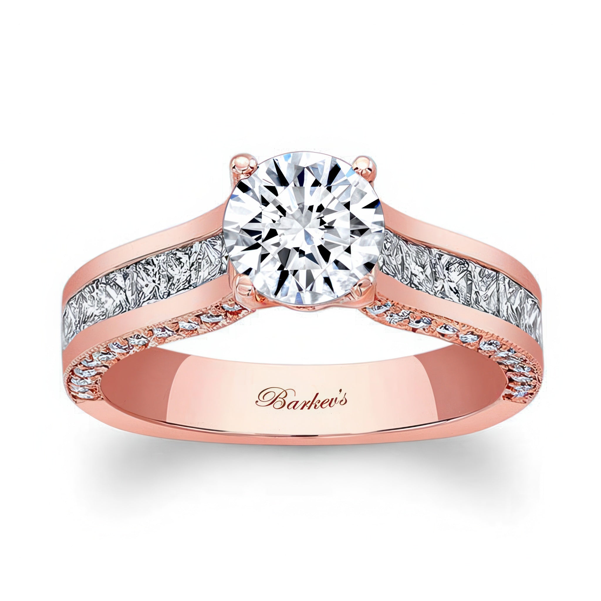 Round And Princess Cut Diamond Ring