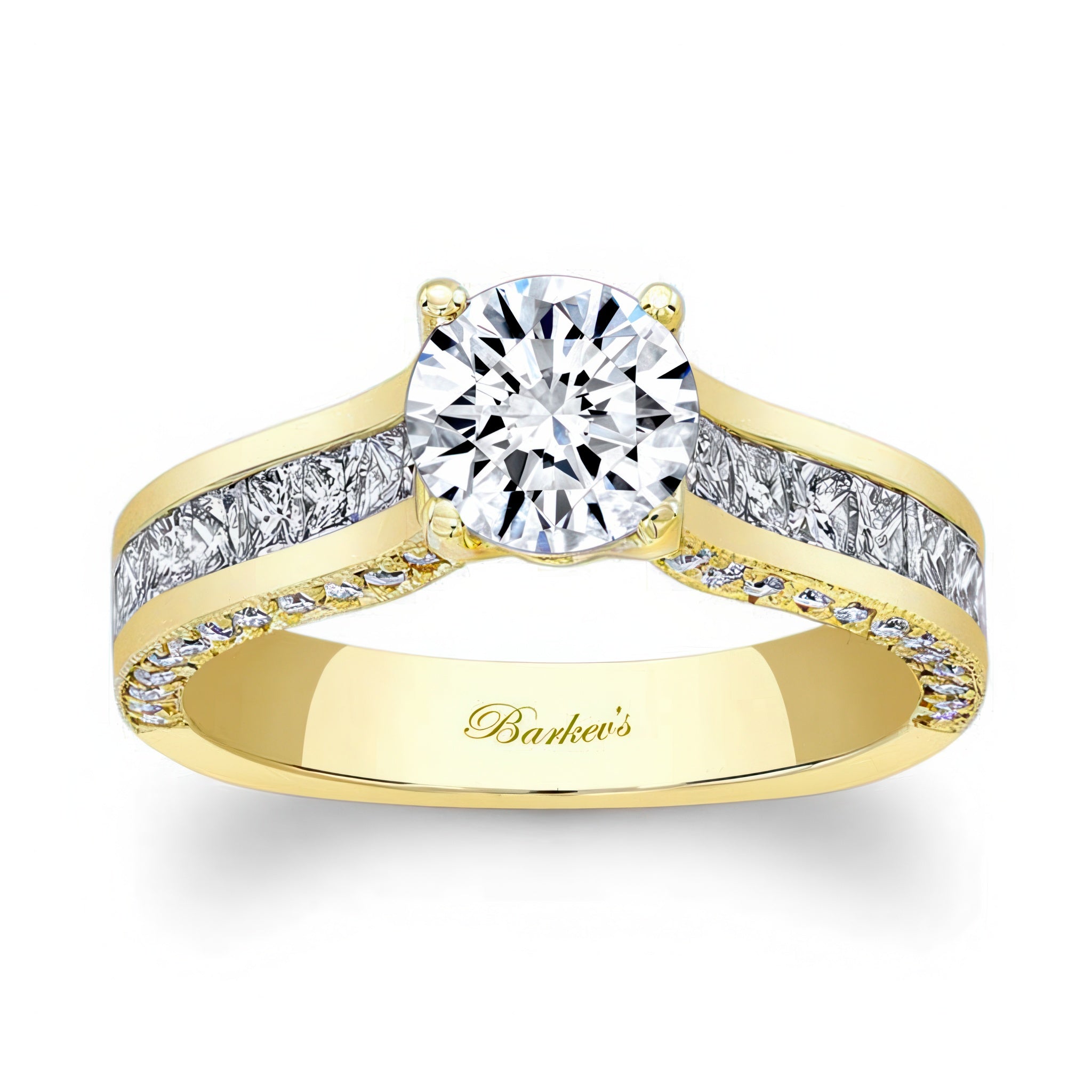 Round And Princess Cut Diamond Ring