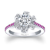 Ribbon Pink Sapphire Accent Ring