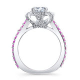 Ribbon Pink Sapphire Accent Ring