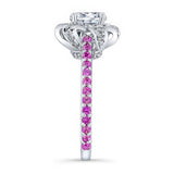 Ribbon Pink Sapphire Accent Ring