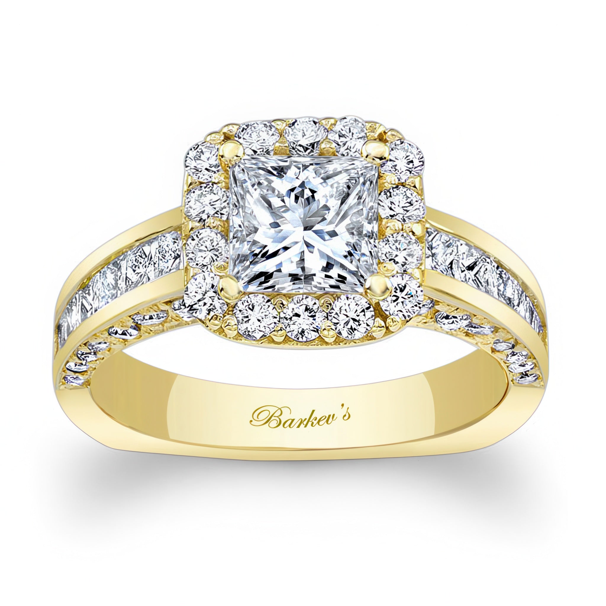 Princess Cut Halo Diamond Ring