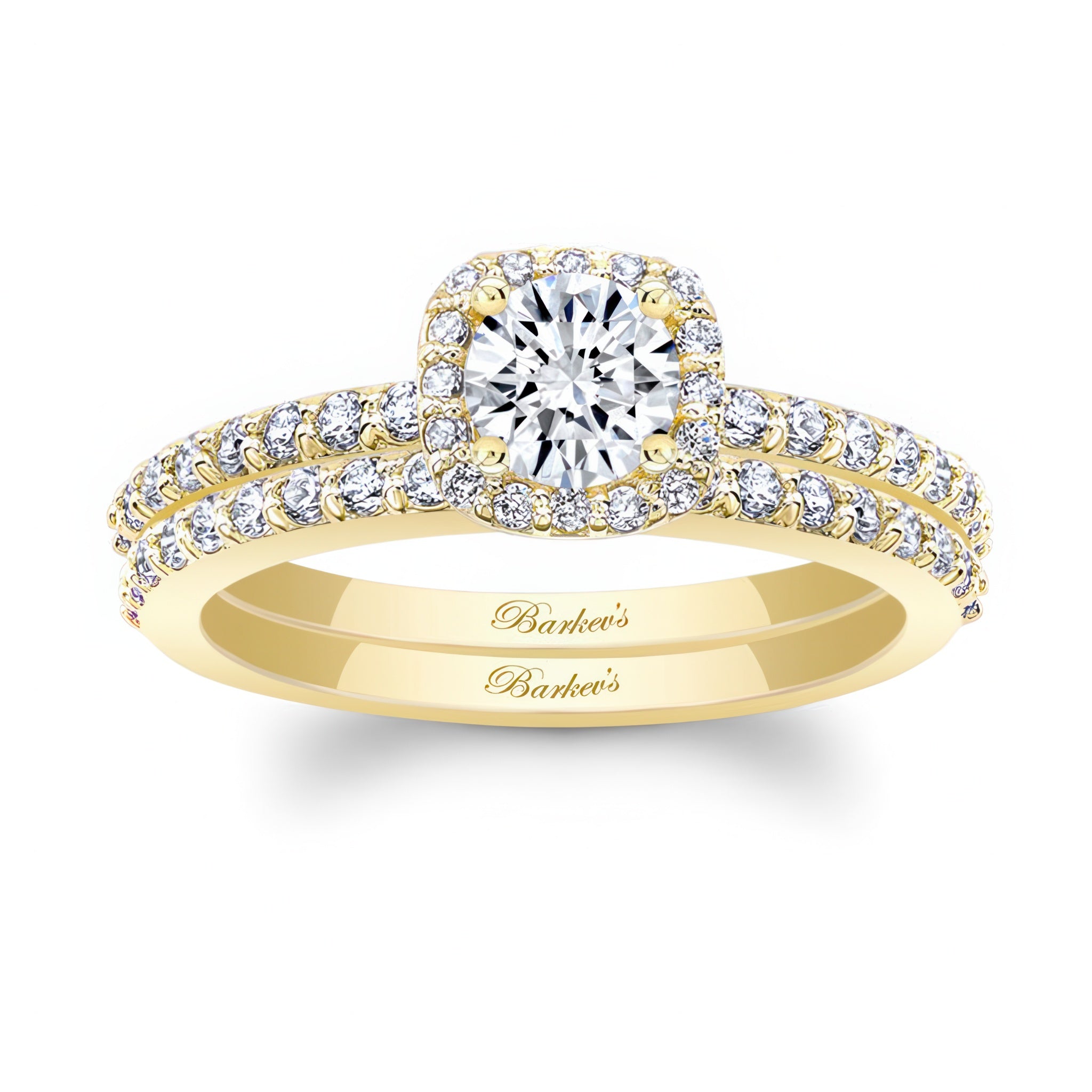 Half Carat Halo Ring Set