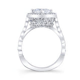Vintage Princess Cut Halo Ring