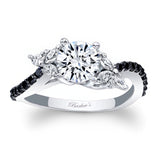 Round Black Diamond Accent Ring