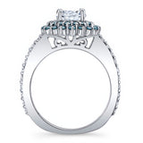 Blue Diamond Accent Sunflower Ring