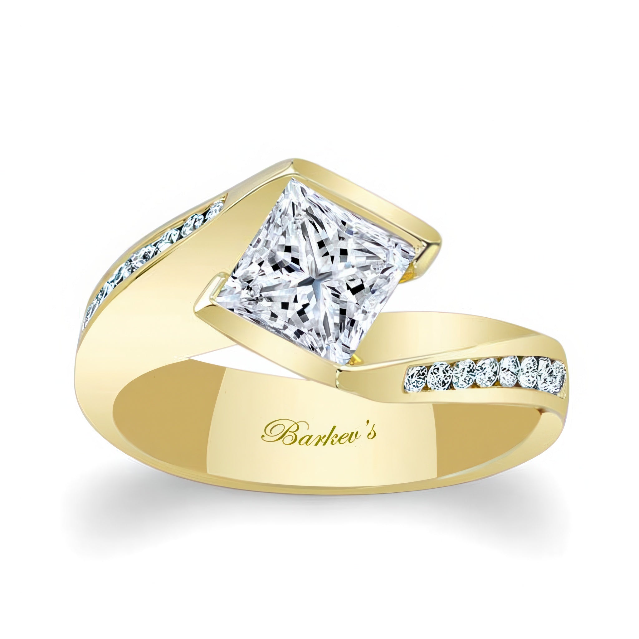 1 Carat Princess Cut Diamond Bypass Ring