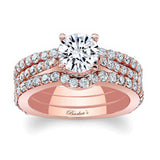 Traditional Diamond Ring Set With 2 Bands
