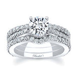Traditional Diamond Ring Set With 2 Bands