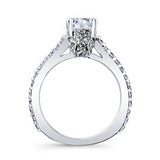 Traditional Diamond Ring Set With 2 Bands