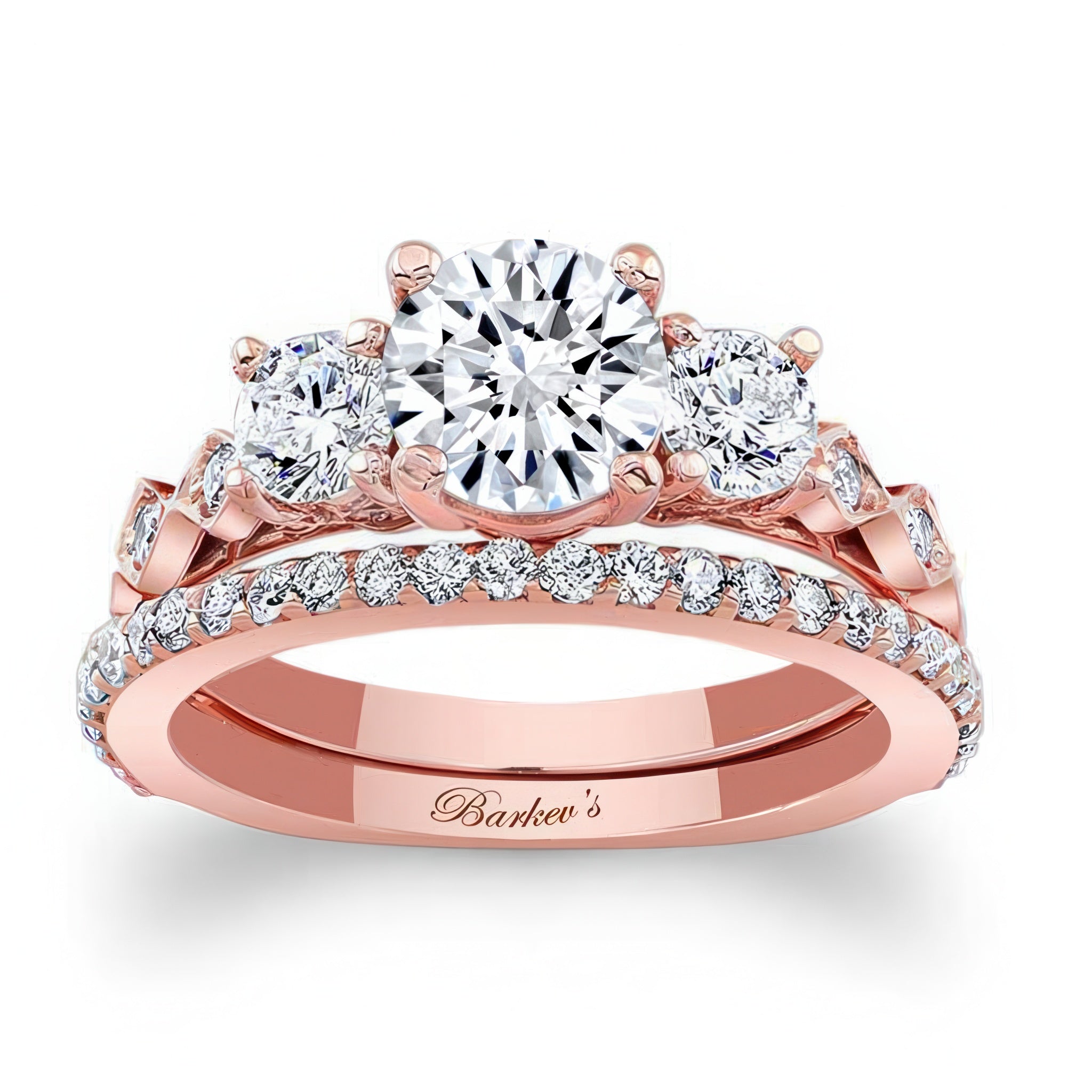 Vintage 3 Stone Diamond Ring Set