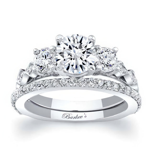 ベネトン　モダンリング 三石カラーストーン　ヴィンテージ Vintage 3 Stone Diamond Ring Set | Barkev's – Barkev's Inc.