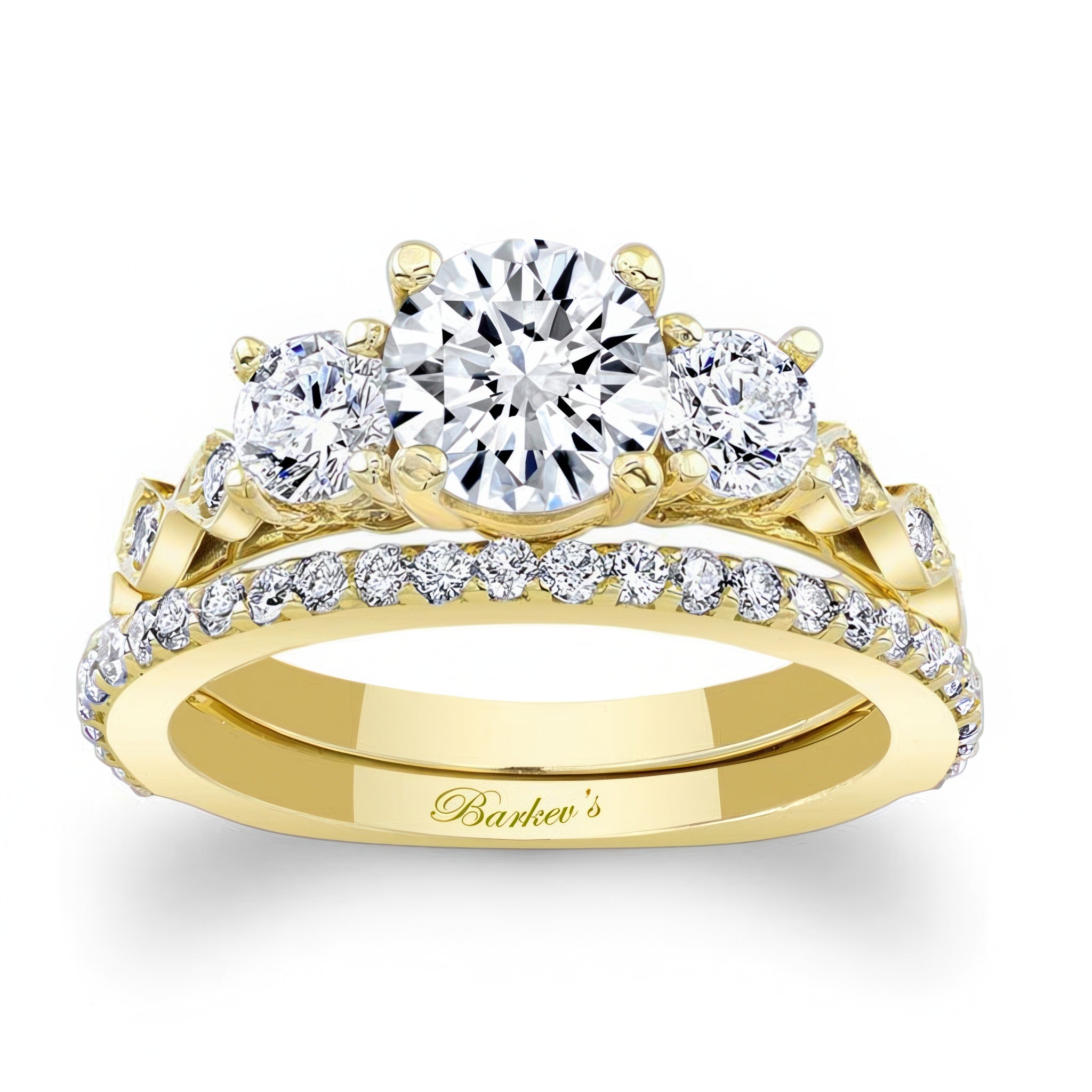 Vintage 3 Stone Diamond Ring Set