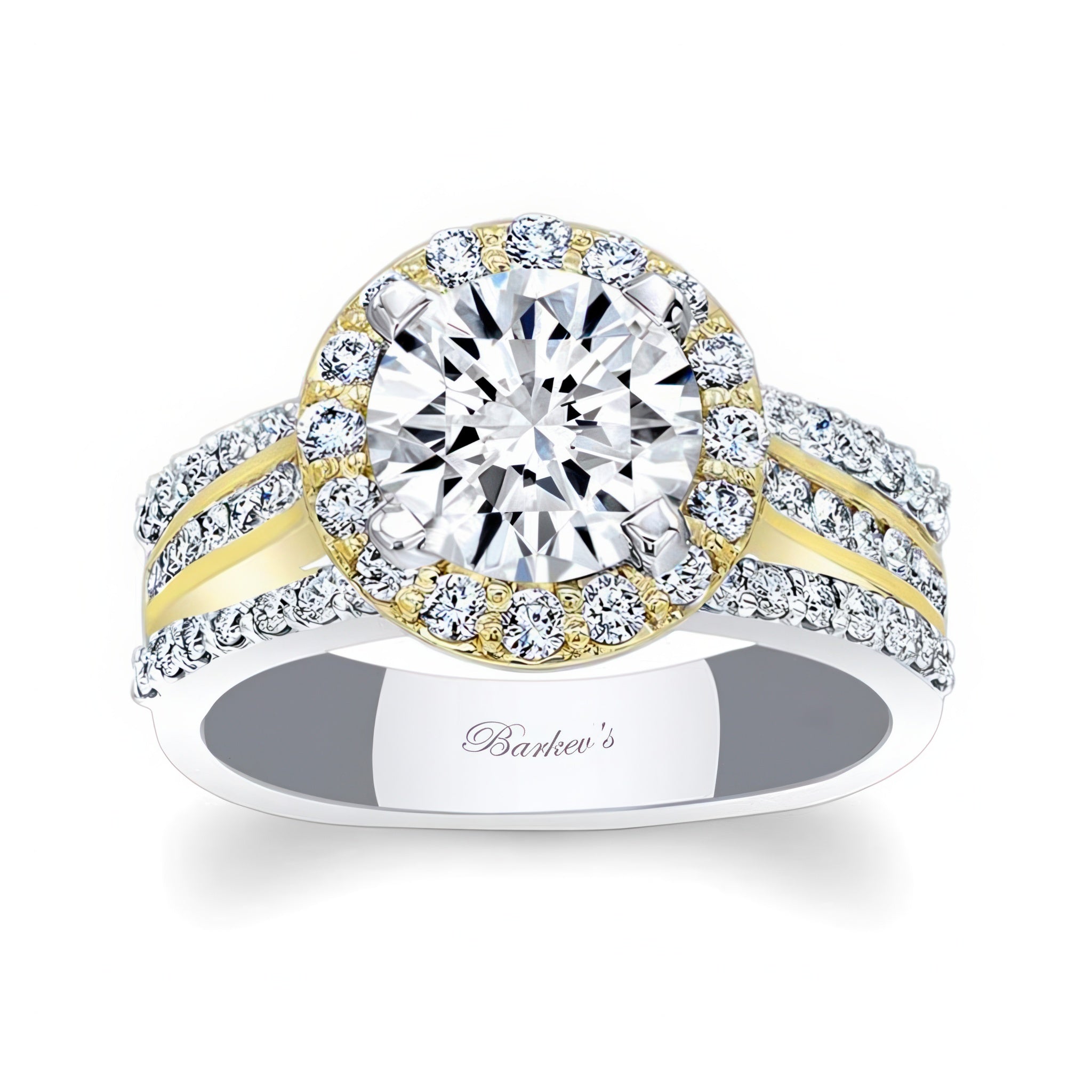 Cathedral Halo Engagement Ring