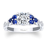 Vintage Cluster Blue Sapphire Accent Ring