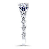 Vintage Cluster Blue Sapphire Accent Ring