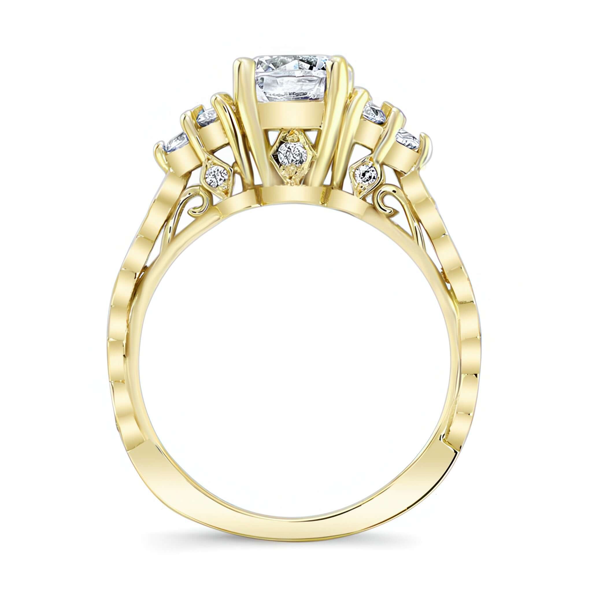 Vintage Cluster Moissanite Ring