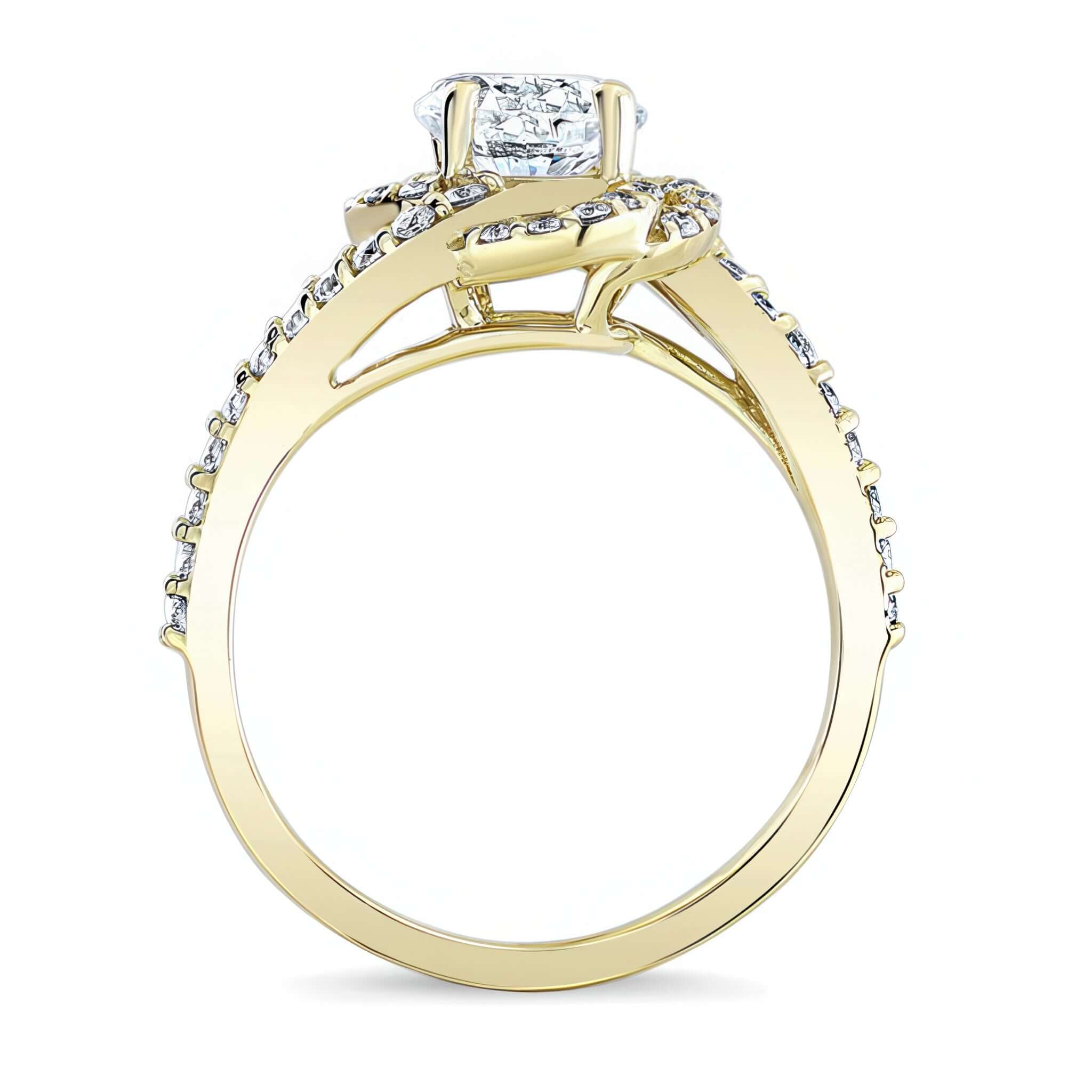 Thin Band Moissanite Engagement Ring