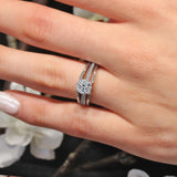 Interlock Moissanite Bridal Set