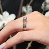 Interlock Moissanite Bridal Set
