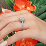 Emerald Cut Diamond Halo Ring