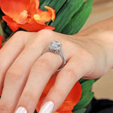 Emerald Cut Diamond Halo Ring