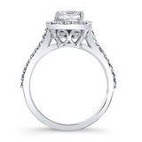 Emerald Cut Diamond Halo Ring