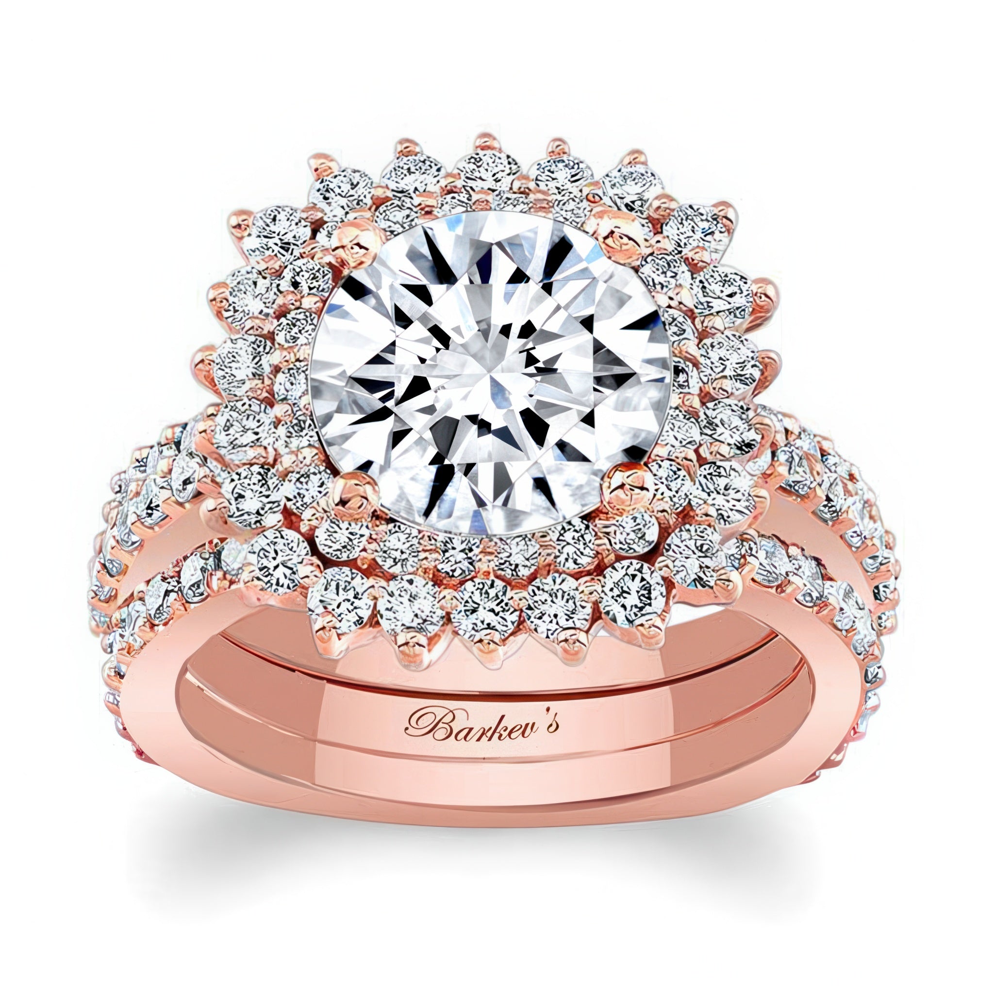 3 Carat Engagement Ring Set With 2 Bands