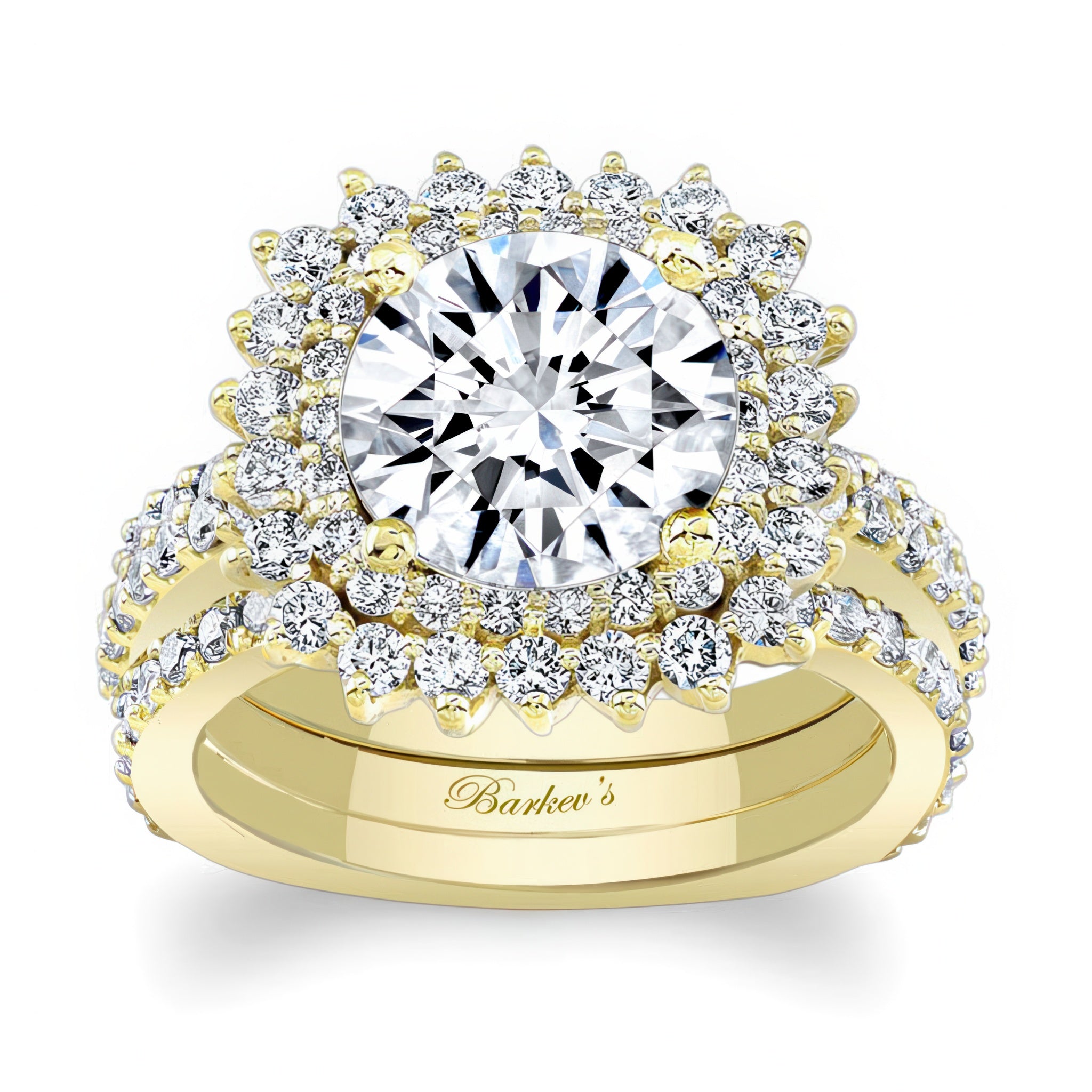 3 Carat Engagement Ring Set With 2 Bands