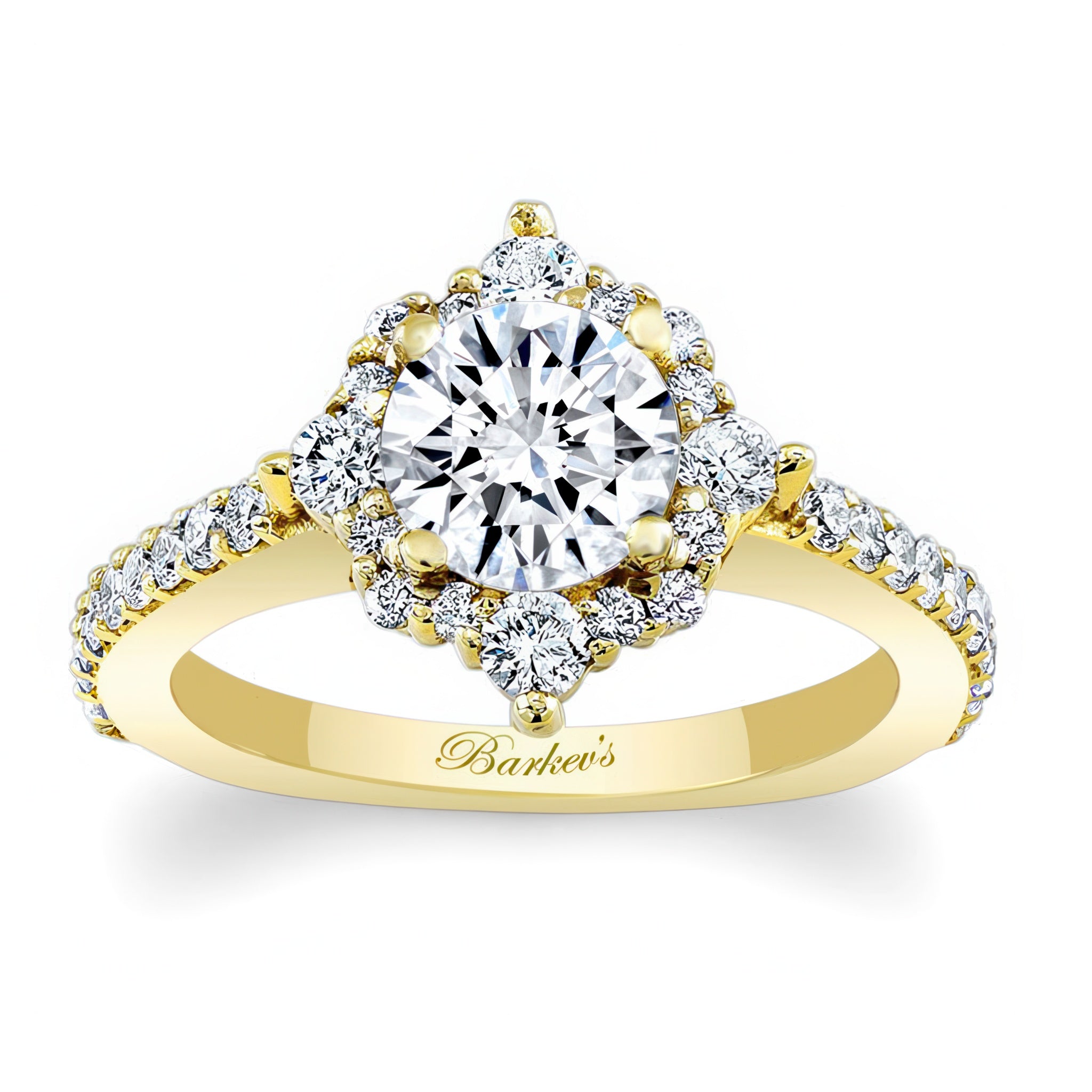 Classic Halo Diamond Engagement Ring