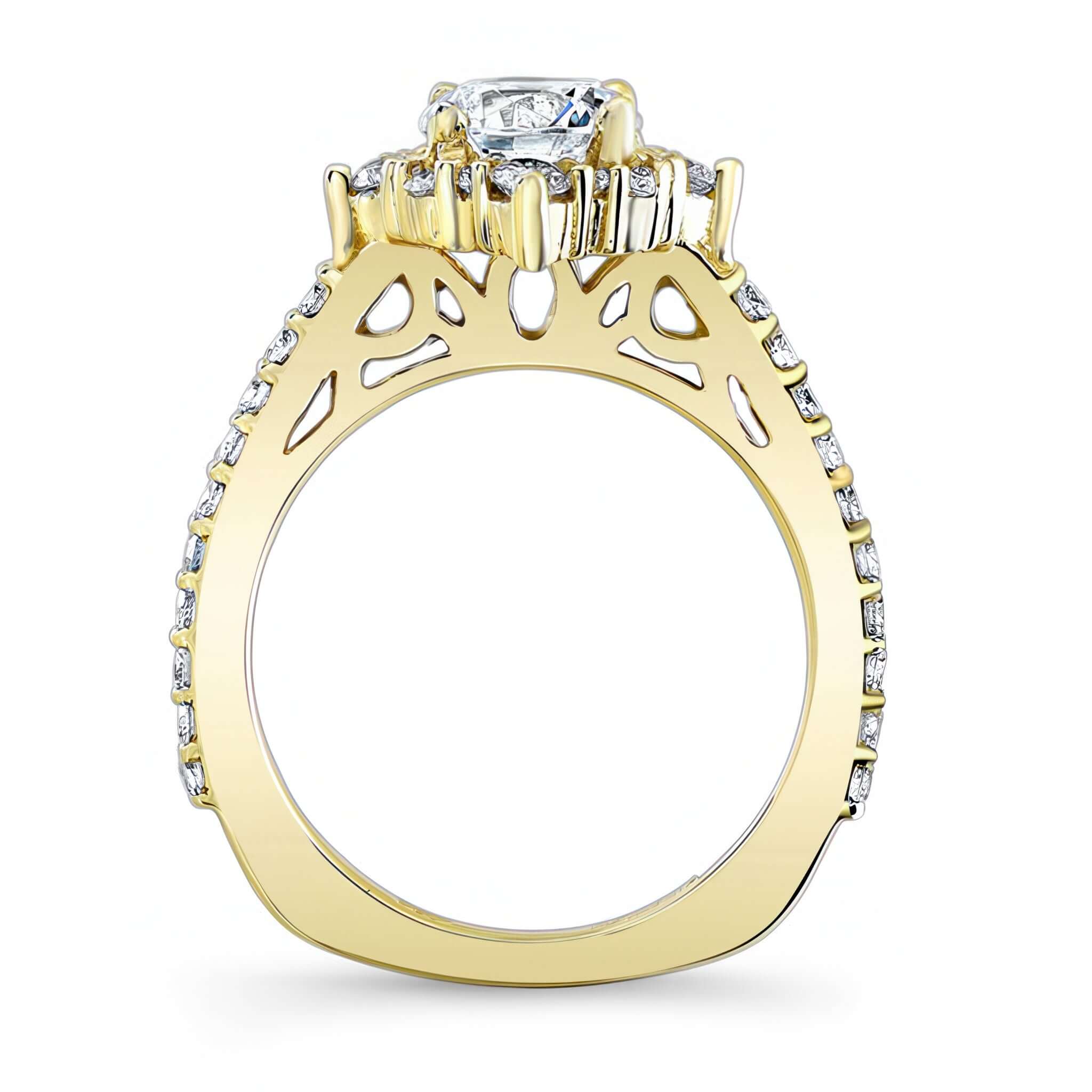 Classic Halo Moissanite Engagement Ring