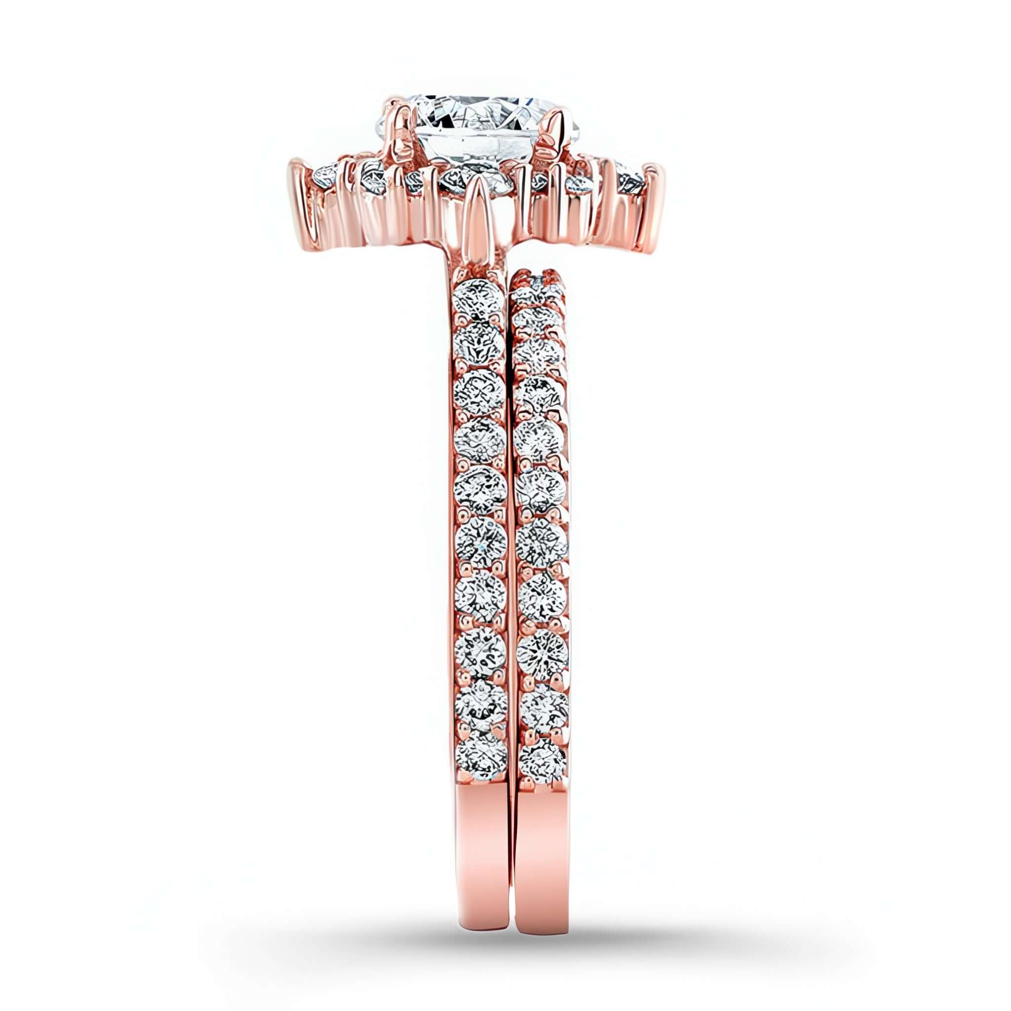 Classic Halo Diamond Bridal Set