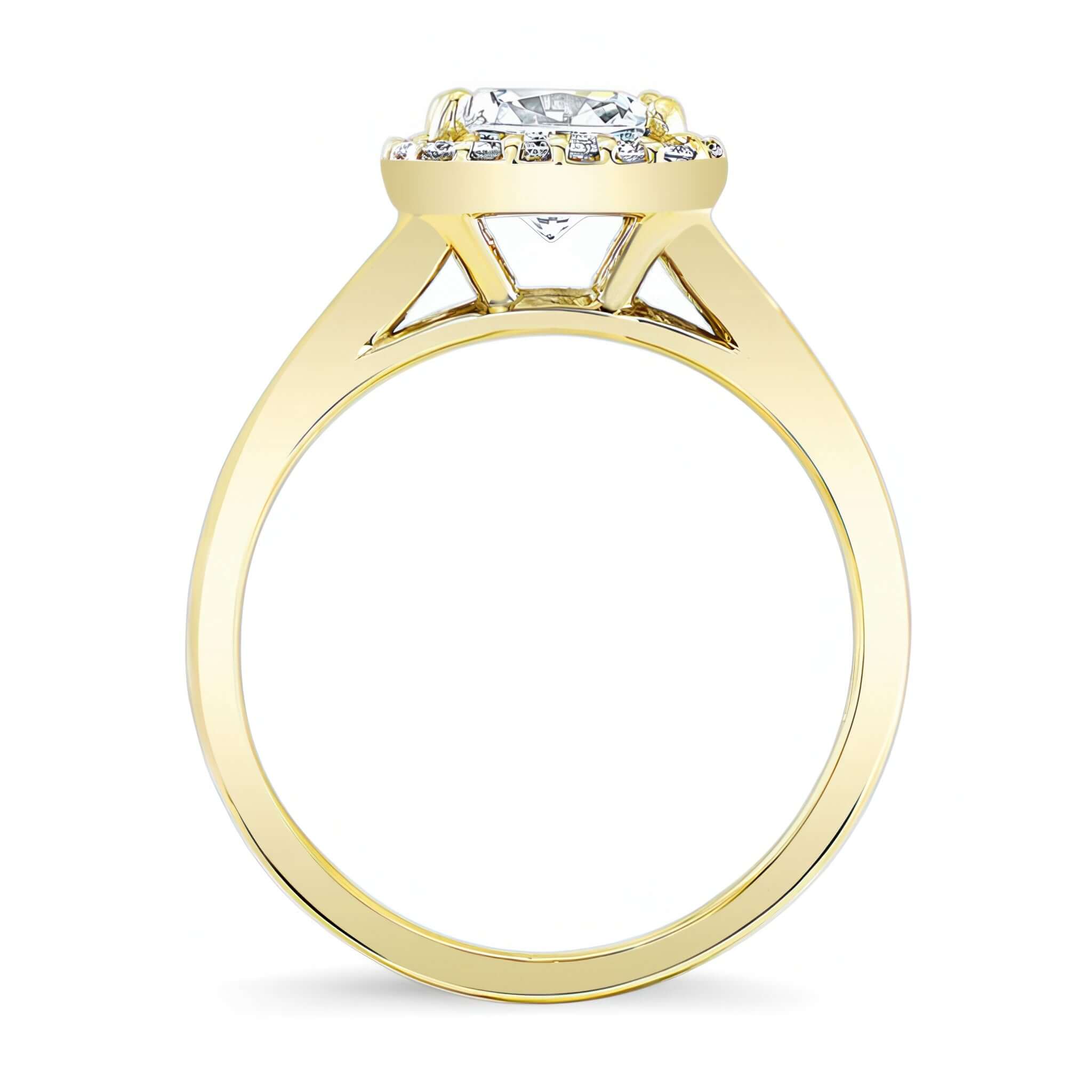 Cushion Moissanite Halo Ring