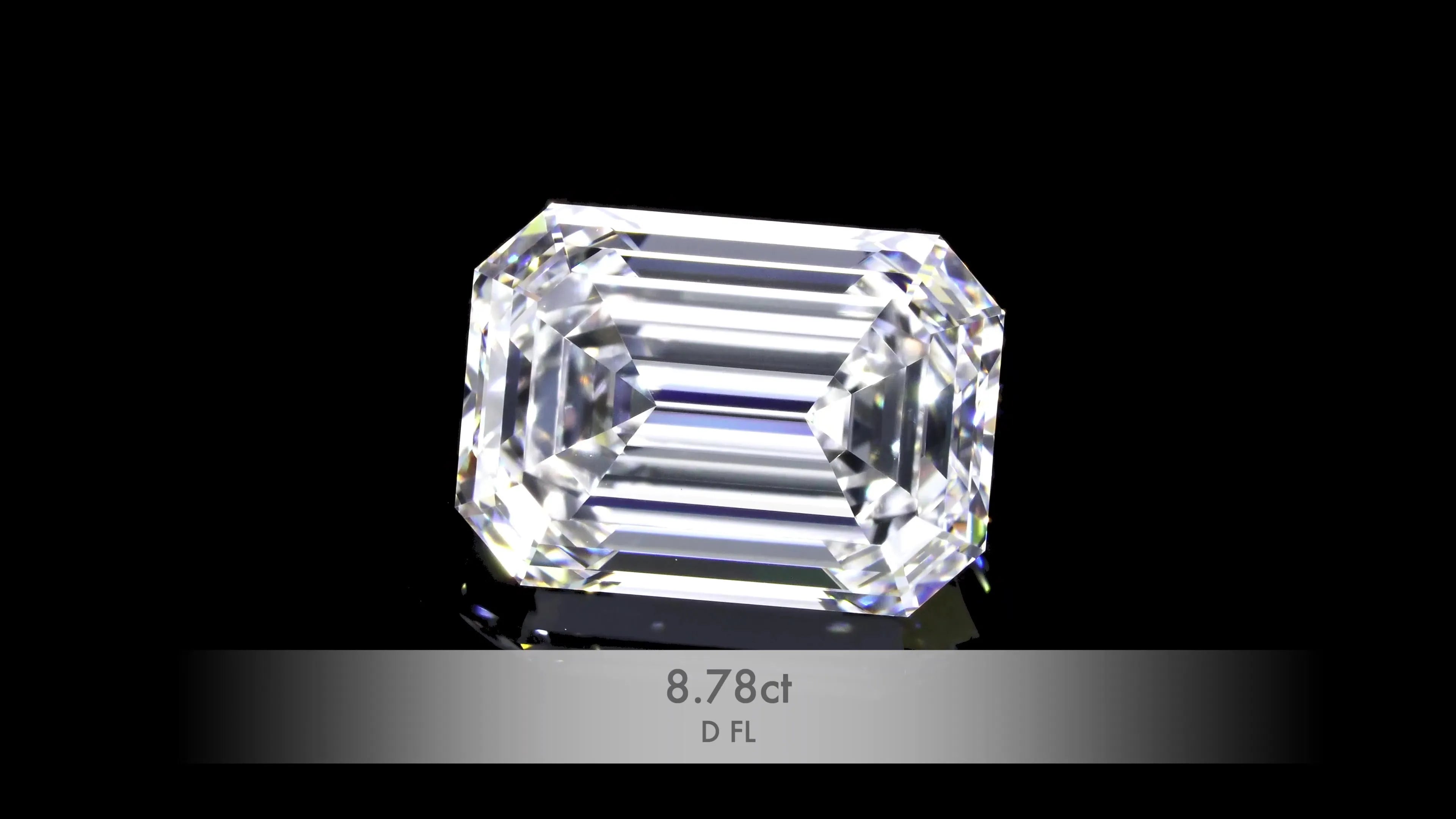 8.74ct Emerald Natural Diamond (Colour D, Clarity FL, GIA Certified)