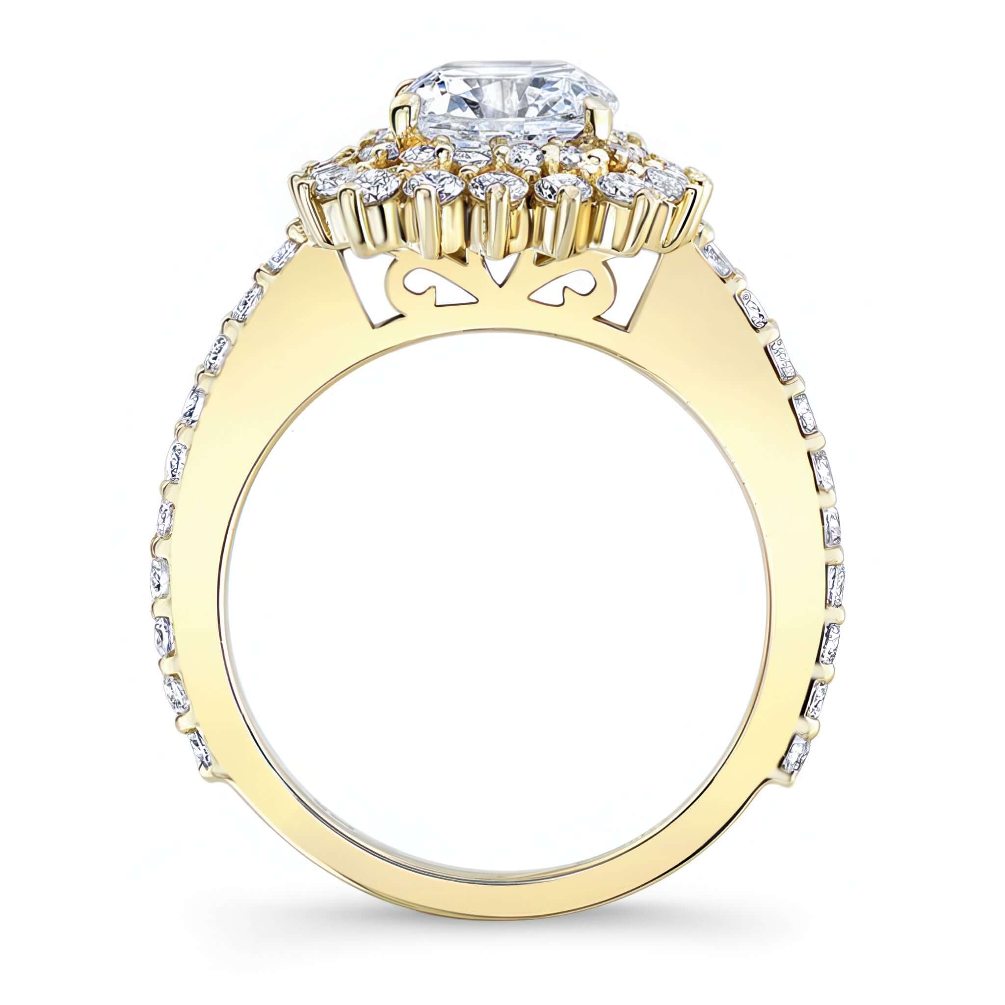 Starburst Moissanite Engagement Ring