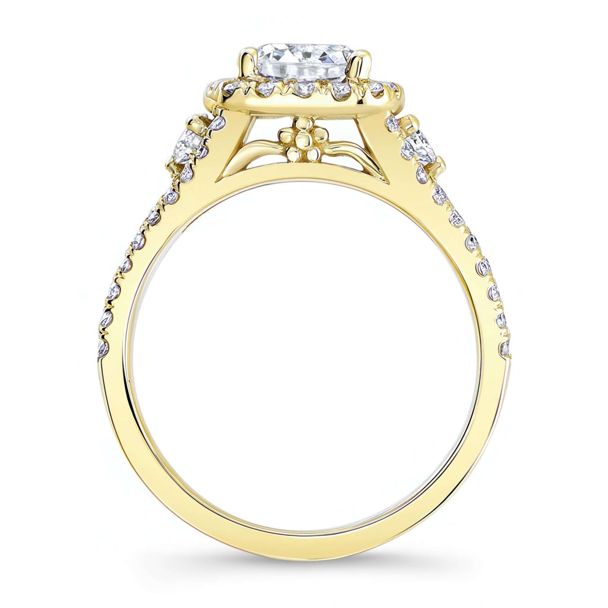 1.5 Carat Cushion Cut Moissanite Ring