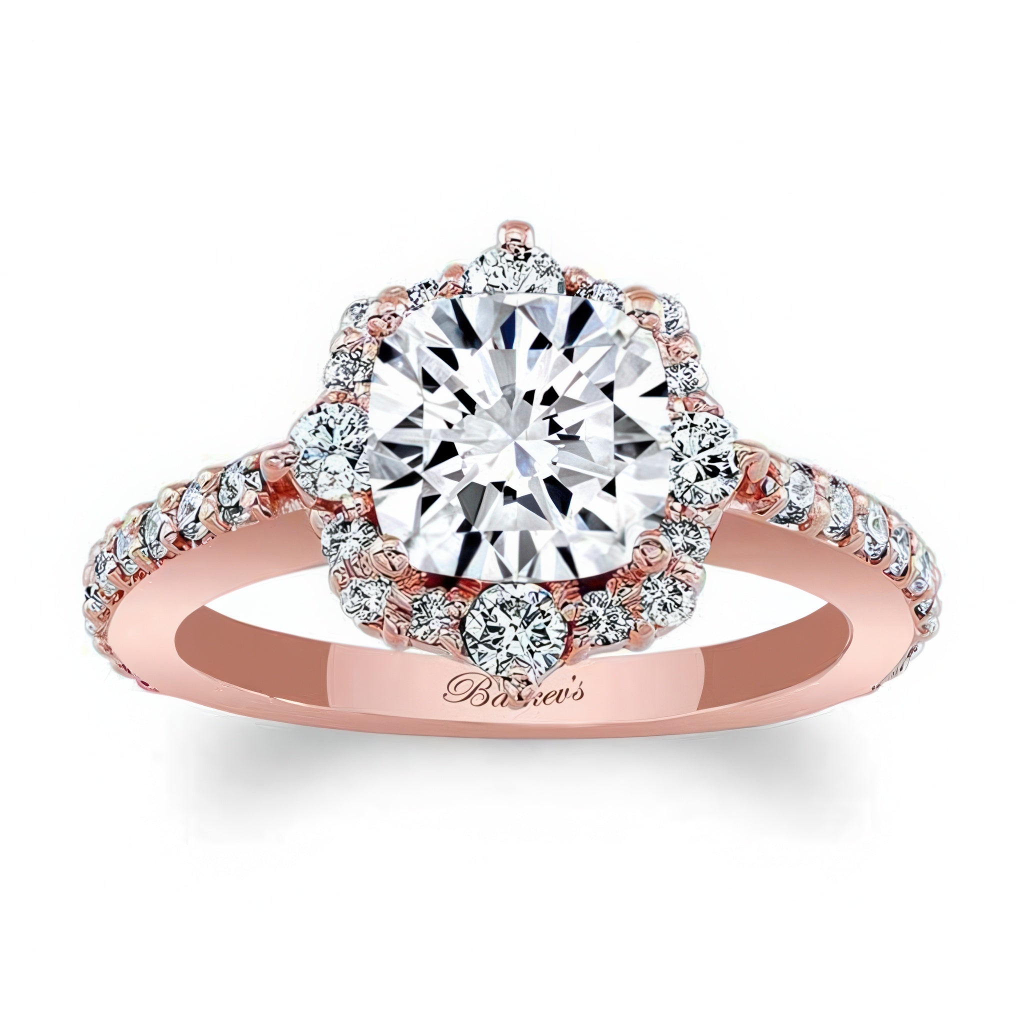 Halo Cushion Cut Ring