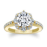 Halo Cushion Cut Ring