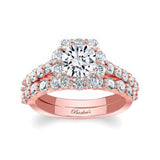 1 Carat Diamond Halo Ring Set