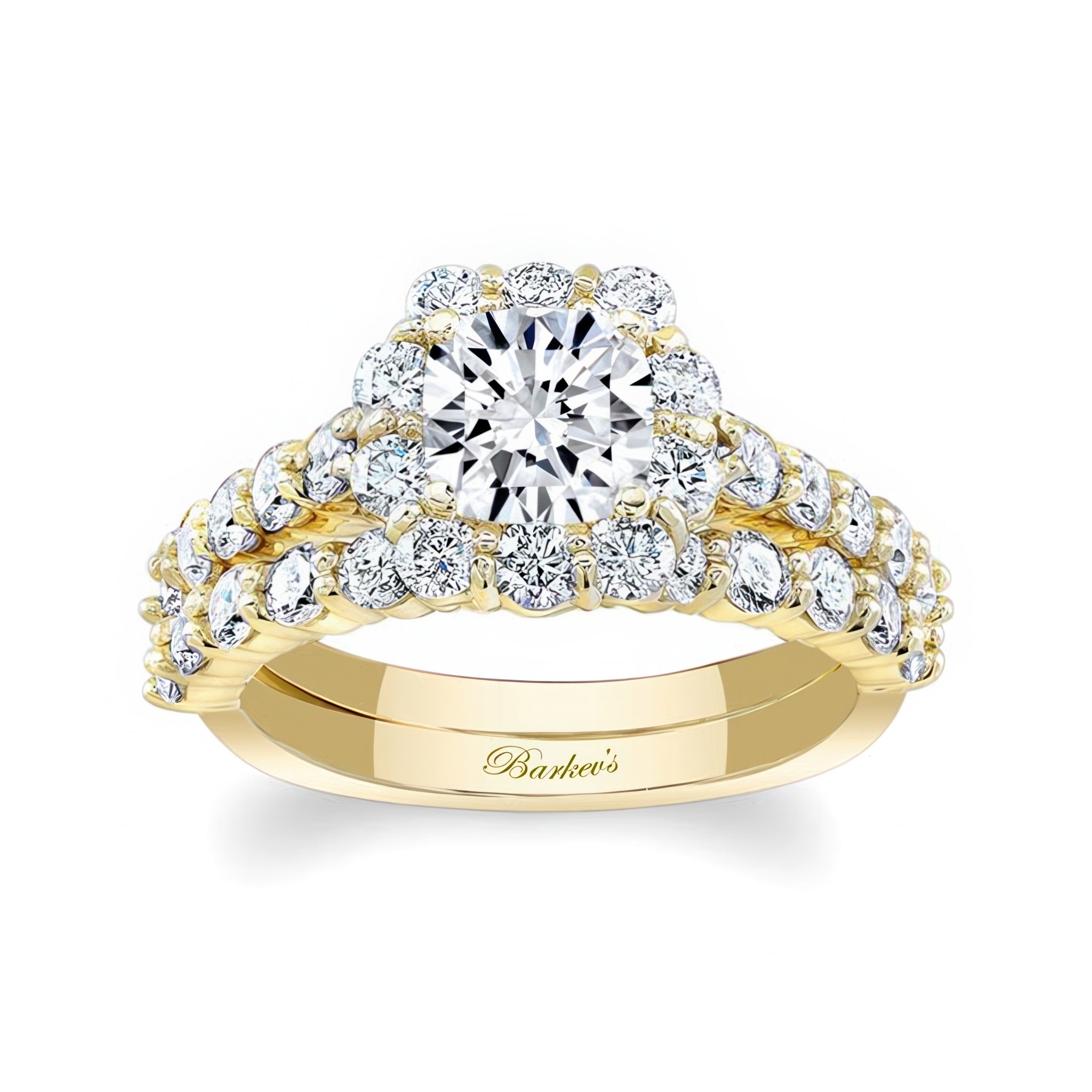 1 Carat Diamond Halo Ring Set